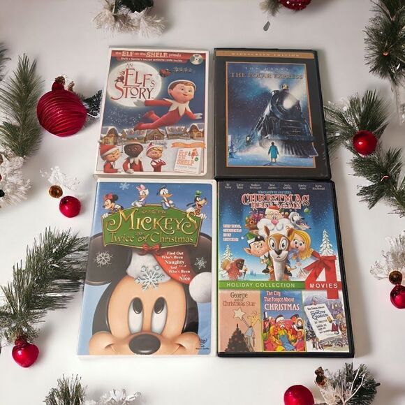 Childrens Christmas DVD Lot x 4 Elf Story Polar Express Mickey Twice Upon A Xmas - Picture 5 of 10